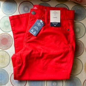 St. John’s Bay Petite Denim Capri Pants NWT